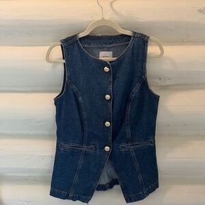 Reformation Ophelia Denim Top